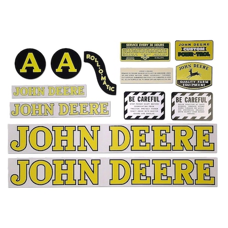 Aftermarket JD A Styled Hood 1947-52: Mylar Decal Set MAE30-1387